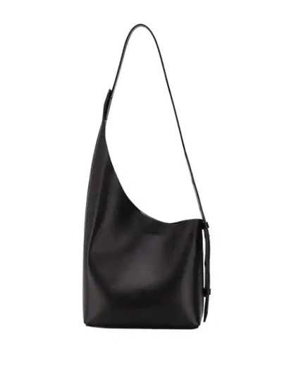 Shop Aesther Ekme Demi Lune Shoulder Bag In Black