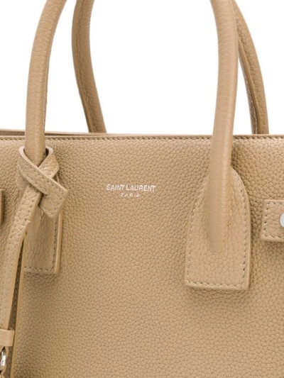 Shop Saint Laurent Small Sac De Jour Bag In Neutrals