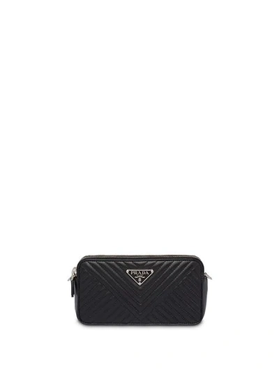 Shop Prada Mini Shoulder Bag In Black