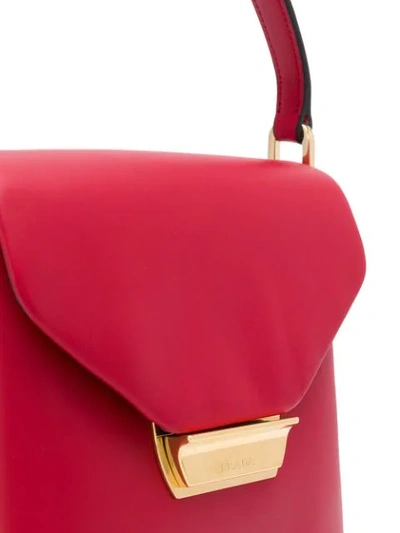 Shop Prada Top Handle Mini Bag In Red