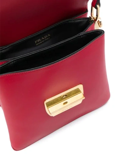 Shop Prada Top Handle Mini Bag In Red