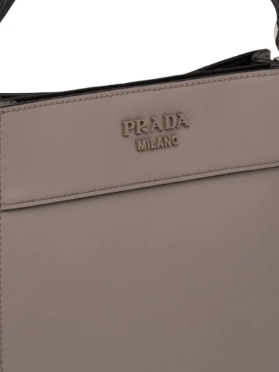 Shop Prada Margit Handbag In Grey