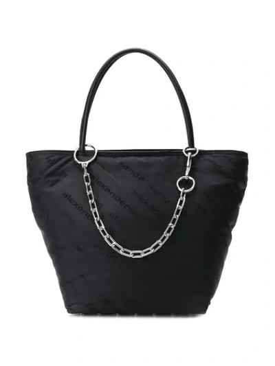 Shop Alexander Wang Cable Chain Tote Bag In 001black