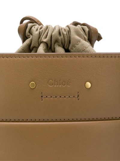 Shop Chloé Small Roy Bucket Bag - Neutrals