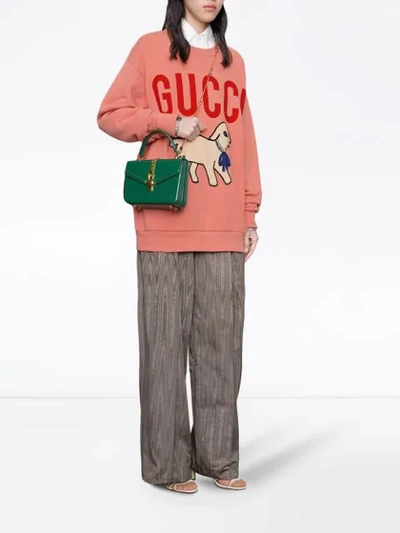 Shop Gucci Sylvie 1969 Mini Shoulder Bag In Green