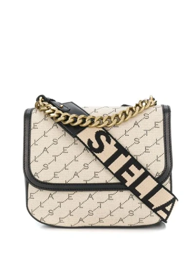 Shop Stella Mccartney Monogram Shoulder Bag In Neutrals