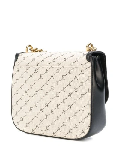 Shop Stella Mccartney Monogram Shoulder Bag In Neutrals