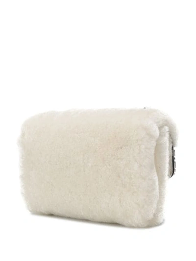Shop Fendi Bag Bugs Goat-fur Shoulder Bag In White