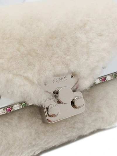 Shop Fendi Bag Bugs Goat-fur Shoulder Bag In White