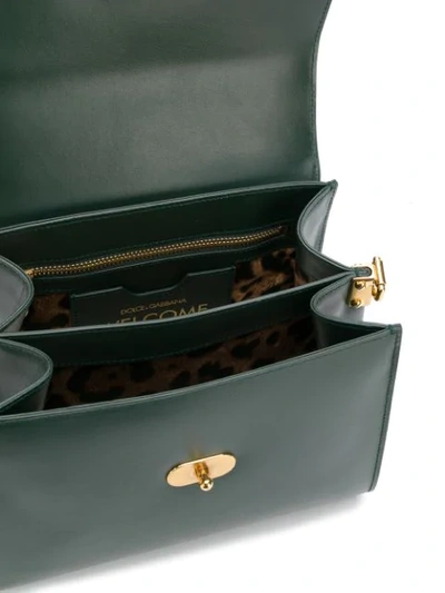 Shop Dolce & Gabbana Welcome Handbag In Green