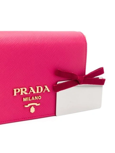 Shop Prada Flap Shoulder Bag In Pink
