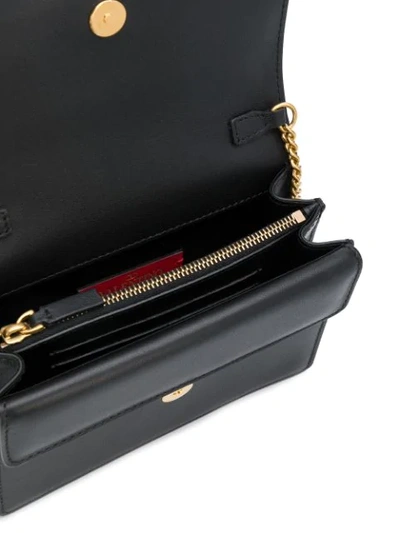 Shop Valentino Vring Crossbody Bag In Black