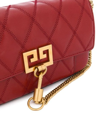 Shop Givenchy Gv3 Quilted Crossbody Bag In Red