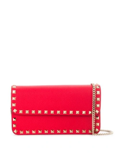 Shop Valentino Rockstud Cross-body Bag In Red