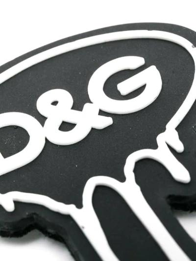 Shop Dolce & Gabbana Dripping Logo Patch In Black