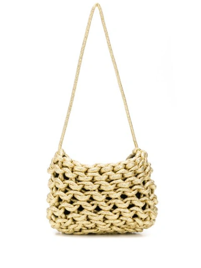 Shop Alienina Braided Bag In Gold