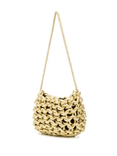 Shop Alienina Braided Bag In Gold