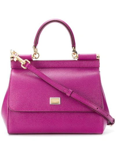 Shop Dolce & Gabbana Sicily Tote Bag - Pink