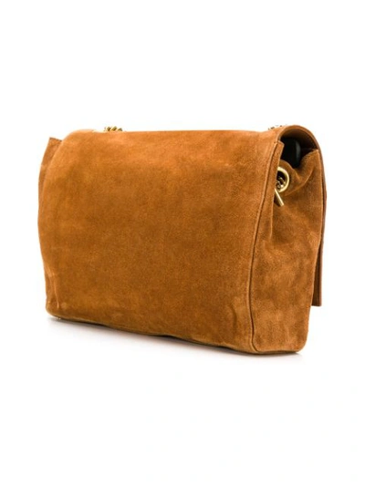 Shop Saint Laurent Medium Kate Bag In Brown