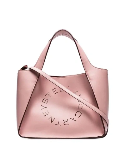 Shop Stella Mccartney Pink Logo Tote Bag