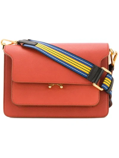 Shop Marni Cross Body Satchel In Orange