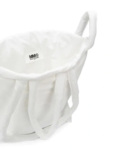Shop Mm6 Maison Margiela Large Padded Shoulder Bag In T1003 White