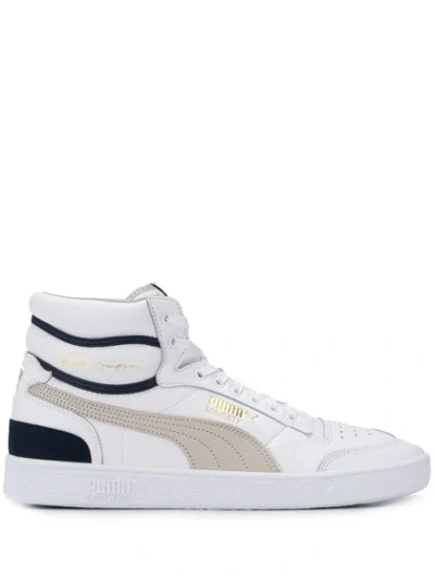 Puma Men's Ralph Sampson Leather High-top Sneakers In White