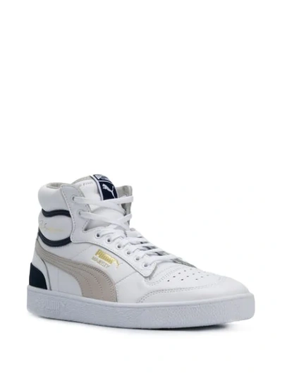 Puma Men's Ralph Sampson Leather High-top Sneakers In White