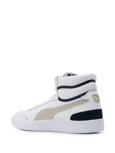 Puma Men's Ralph Sampson Leather High-top Sneakers In White