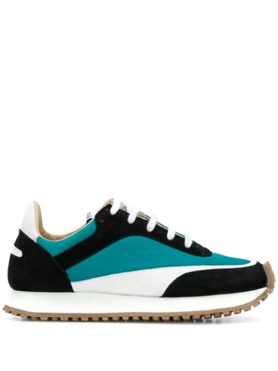 Shop Spalwart Lace Up Sneakers In Green ,black