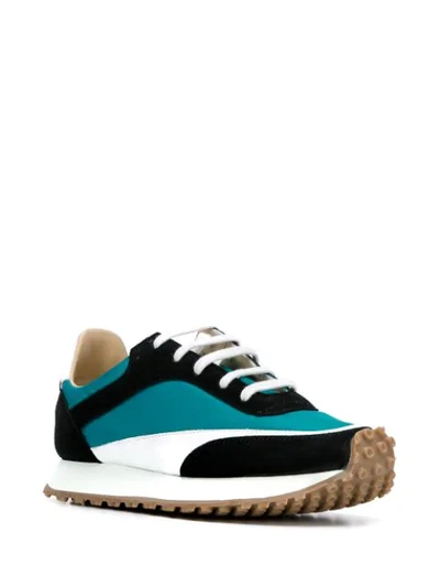 Shop Spalwart Lace Up Sneakers In Green ,black