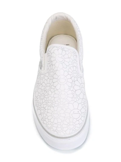 Shop Vans Vault By  X Takashi Murakami Floral Slip-on Sneakers In White