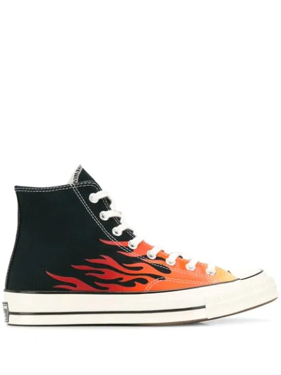 Shop Converse Chuck Taylor Flame Hi In Black