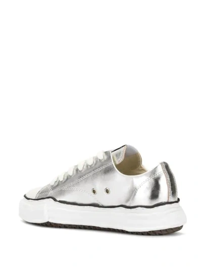 Shop Miharayasuhiro Metallic Style Sneakers In Silver