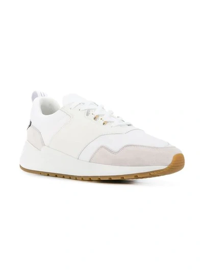 Shop Buscemi Suede Toe Trainers In White