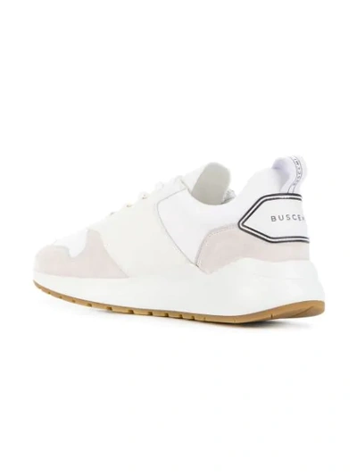 Shop Buscemi Suede Toe Trainers In White