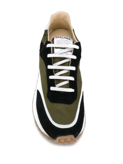 Shop Spalwart Lace Up Sneakers In Green ,black