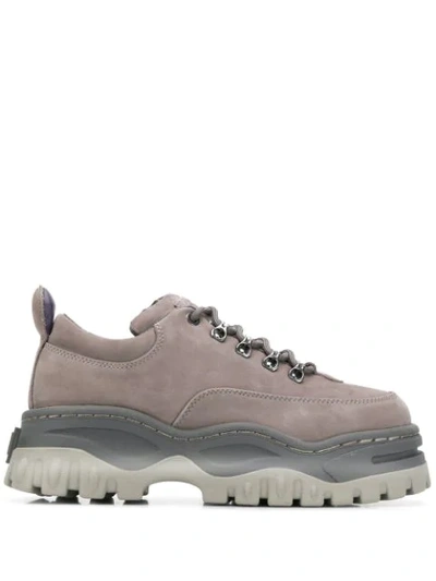 Eytys Angel Exaggerated sole Nubuck Trainers In Grey ModeSens