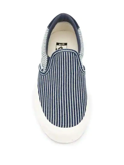 Shop Vans Low Top Striped Sneakers In Blue