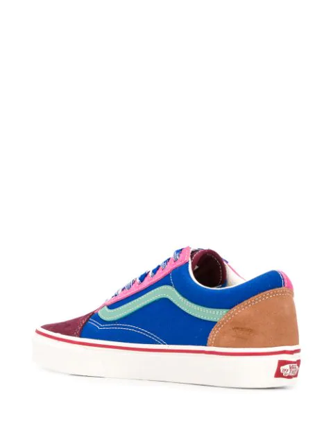 vans old skool frayed color block sneakers