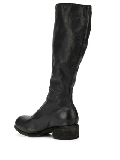GUIDI TALL ZIP FRONT BOOTS - 黑色