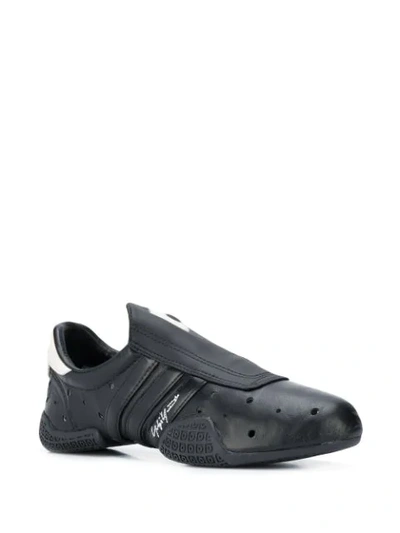 Shop Y-3 Perforated Detail Sneakers In Black