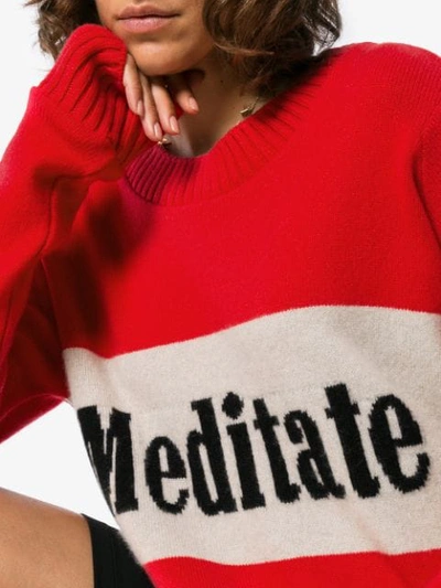 Shop The Elder Statesman Meditate Sweater In Red