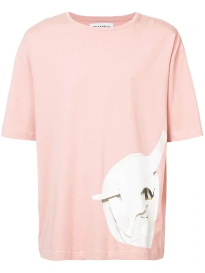 ROCHAMBEAU BULL APPLIQUE T-SHIRT - 粉色