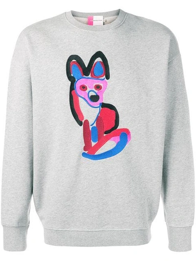 Shop Maison Kitsuné Acide Fox Sweatshirt In Grey