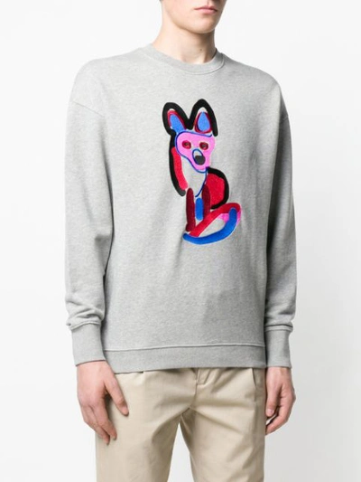 Shop Maison Kitsuné Acide Fox Sweatshirt In Grey