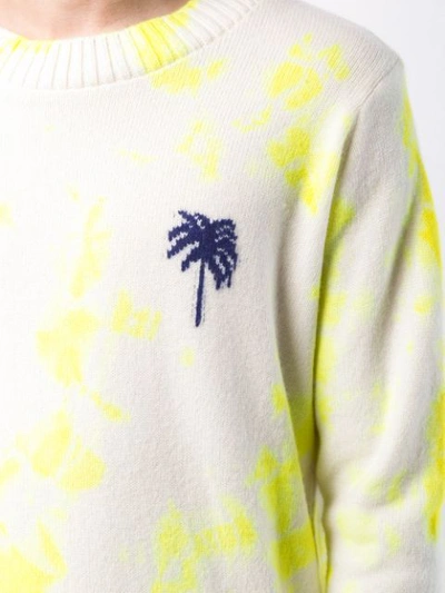 Shop The Elder Statesman Dyed Palm Tree Sweater - Neutrals