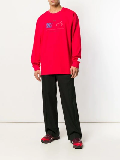 Shop Xander Zhou Crew Neck Sweatshirt - Red