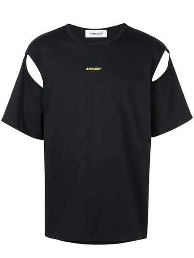 Shop Ambush Cut-out Detail T-shirt In Black