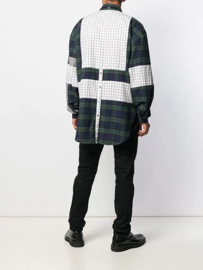 Shop Faith Connexion Oversized Patchwork Shirt In Green